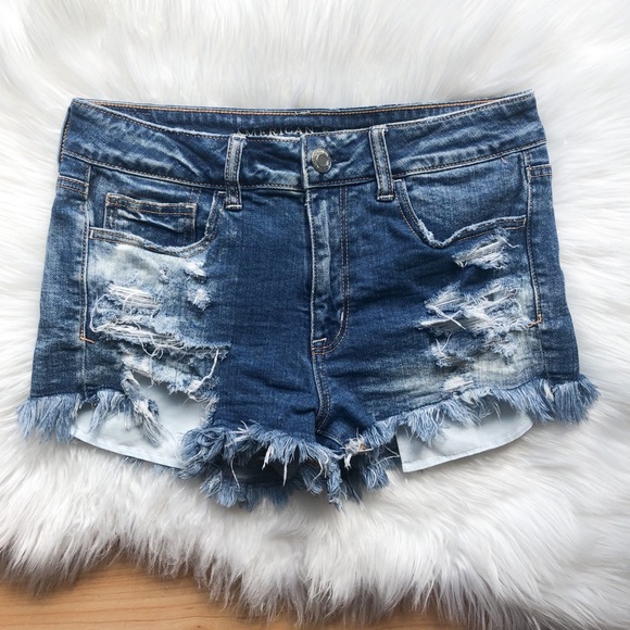 American Eagle Outfitters Pants - AEO Hi-Rise Shortie Distressed Size 8